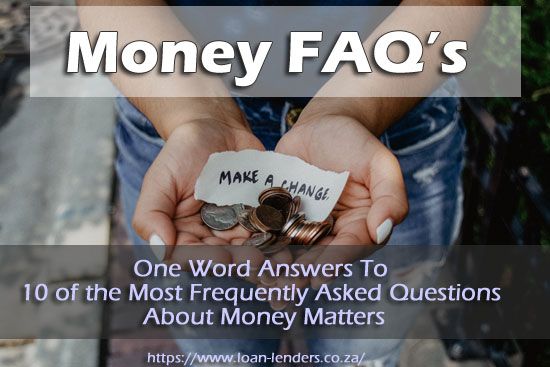 10 Most Frequently Asked Questions About Money One Word Answers - one word answers to your money questions